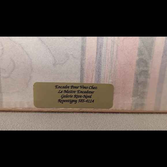 Copper Engraving Violin Painting Numbered and Signed by Quebec Artist Desbiens - Picture 4 of 6